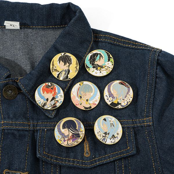 genshin impact character peripheral brooch coin shaped pin bag clothing accessories figures badges, Blue
genshin impact character peripheral brooch coin shaped pin bag clothing accessories figures badges, Blue