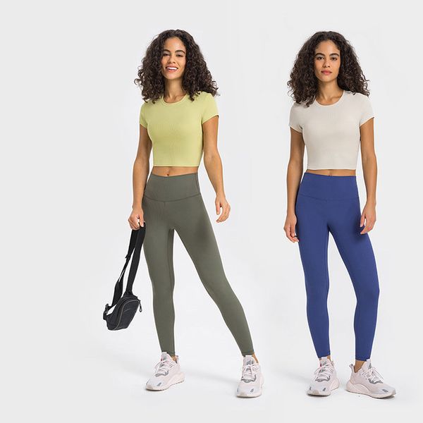 lulu ribbed short sleeve shirt yoga cropped crewneck t-shirt running tight fit sweatshirt women shirts sport tee
lulu ribbed short sleeve shirt yoga cropped crewneck t-shirt running tight fit sweatshirt women shirts sport tee