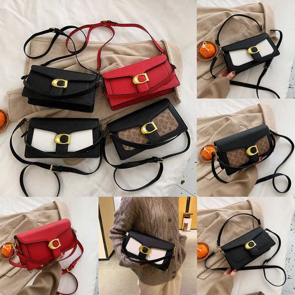 crossbody bags handbag designer bag women fashion color matching messenger shoulder bag lady leather purses 230209