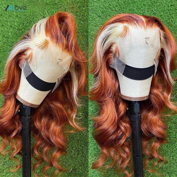 synthetic wigs allove ginger lace front 613 highlight al 13x4 body wave ombre blonde human hair for women 230217, Black
synthetic wigs allove ginger lace front 613 highlight al 13x4 body wave ombre blonde human hair for women 230217, Black