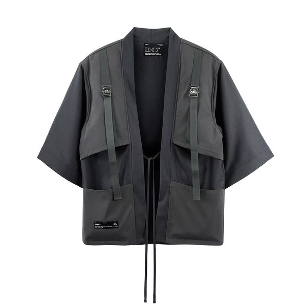 shirts vintage sashed cardigan men summer oversized casual windbreaker shirt, White;black
shirts vintage sashed cardigan men summer oversized casual windbreaker shirt, White;black