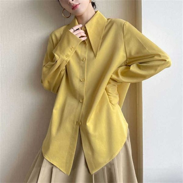 2023 new french style folded women's spring wear versatile underlay design sense small and unique shirt stand collar, White
2023 new french style folded women's spring wear versatile underlay design sense small and unique shirt stand collar, White