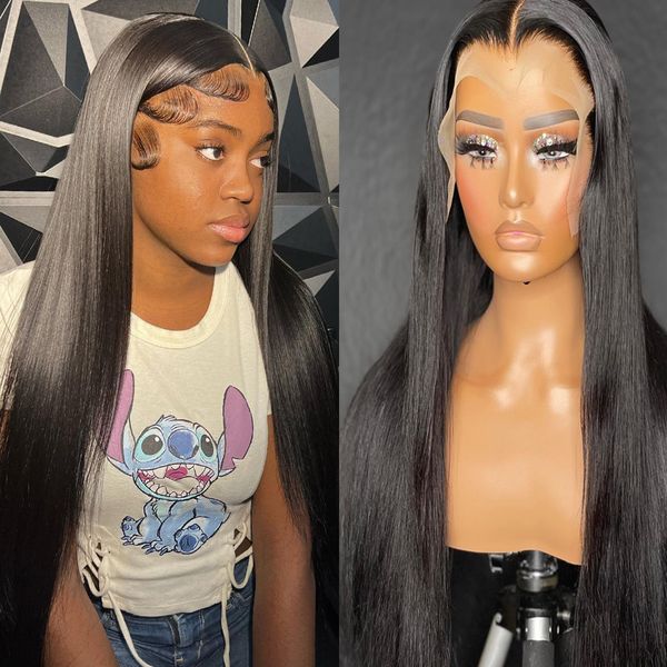 inch lace frontal wig straight transparent lace front human hair wigs preplucked bone straight human for women, Black
inch lace frontal wig straight transparent lace front human hair wigs preplucked bone straight human for women, Black