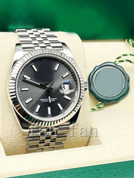 2023 qc automatic movement watch datejust 41 126334 rhodium dial stainless steel box booklet, Slivery;brown
2023 qc automatic movement watch datejust 41 126334 rhodium dial stainless steel box booklet, Slivery;brown