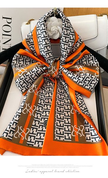 2023 spring summer long scarf thin orange letters double layer silk scarves women's small scarf neck protection windproof commuting 15x, Blue;gray
2023 spring summer long scarf thin orange letters double layer silk scarves women's small scarf neck protection windproof commuting 15x, Blue;gray