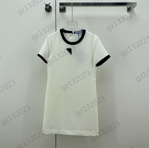 white dress brand classic logo splicing crew neck short sleeve dress simple casual style classic joker zipper maxiskit 2 colors designer dre, Black;gray
white dress brand classic logo splicing crew neck short sleeve dress simple casual style classic joker zipper maxiskit 2 colors designer dre, Black;gray