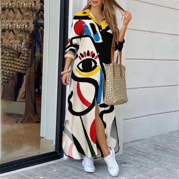 casual dresses boho single breasted button irregular long women sundress turn-down collar face print maxi vestido 230217, Black;gray
casual dresses boho single breasted button irregular long women sundress turn-down collar face print maxi vestido 230217, Black;gray