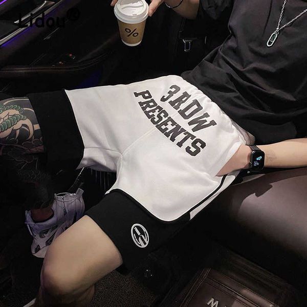 men's shorts 2022 summer men's casual letter print striped patchwork streetwear shorts korean fashion loose allmatch sports fivepo, White;black
men's shorts 2022 summer men's casual letter print striped patchwork streetwear shorts korean fashion loose allmatch sports fivepo, White;black