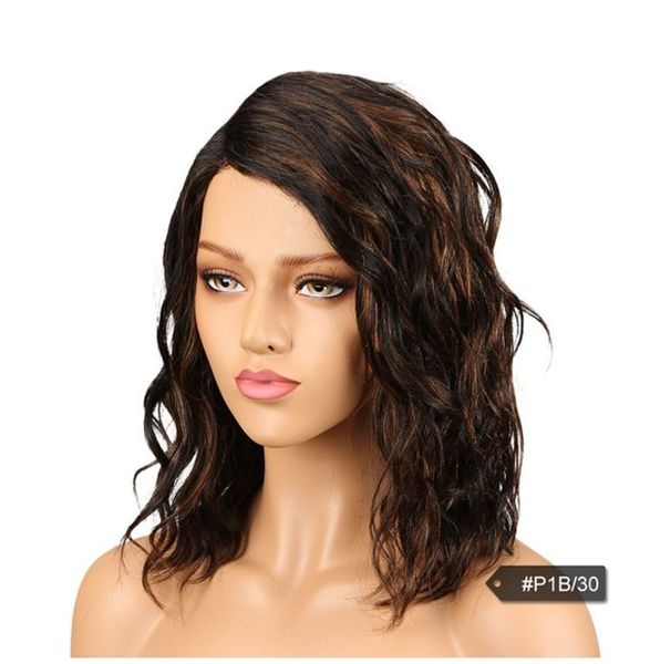 new long brown wave human hair with bangs inch medium length curly bob for lace wigs, Black;brown
new long brown wave human hair with bangs inch medium length curly bob for lace wigs, Black;brown