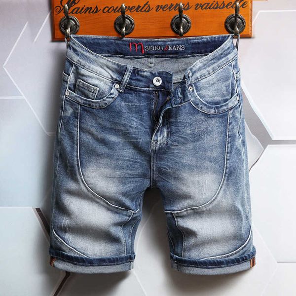 men's shorts 2022 summer new men's straight stretch denim shorts korean fashion cotton streetwear panelled slimfit cropped jeans m, White;black
men's shorts 2022 summer new men's straight stretch denim shorts korean fashion cotton streetwear panelled slimfit cropped jeans m, White;black