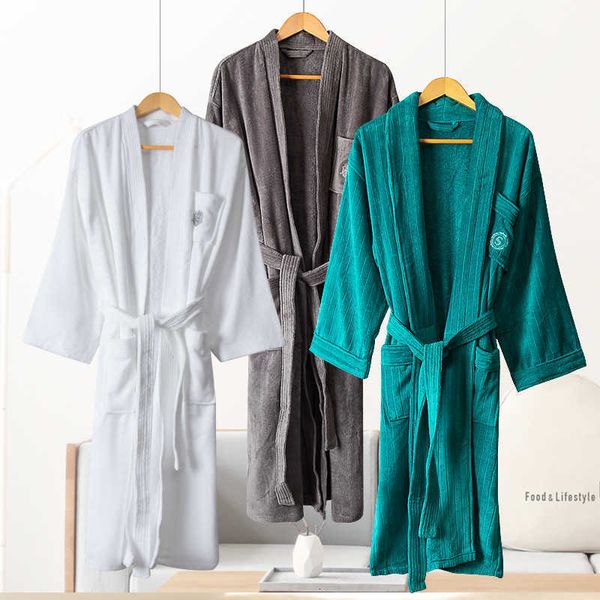 nightgown thickened bathrobe l cotton towel cut down all-cotton men and women beauty salon
nightgown thickened bathrobe l cotton towel cut down all-cotton men and women beauty salon
