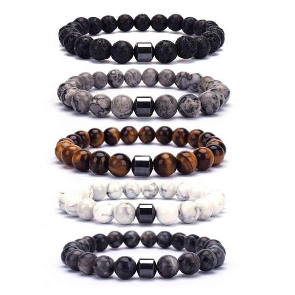 custom 8mm magnet charm beads stretch natural stone lava bead men bracelet for couple, Black
custom 8mm magnet charm beads stretch natural stone lava bead men bracelet for couple, Black