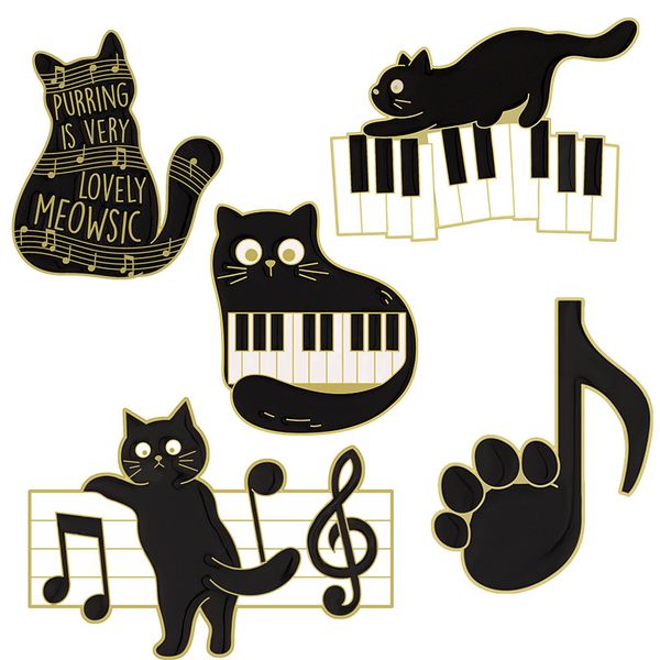 gold plated black cat brooch 5pcs set cute piano musical note letter enamel pins carton animal paint badge for boys girls jewelry children g, Gray
gold plated black cat brooch 5pcs set cute piano musical note letter enamel pins carton animal paint badge for boys girls jewelry children g, Gray