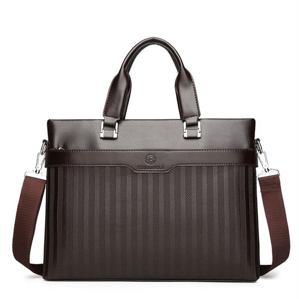 men's new pu stripe business wind soft wear-resistant leather shoulder bag black & brown 185v
men's new pu stripe business wind soft wear-resistant leather shoulder bag black & brown 185v
