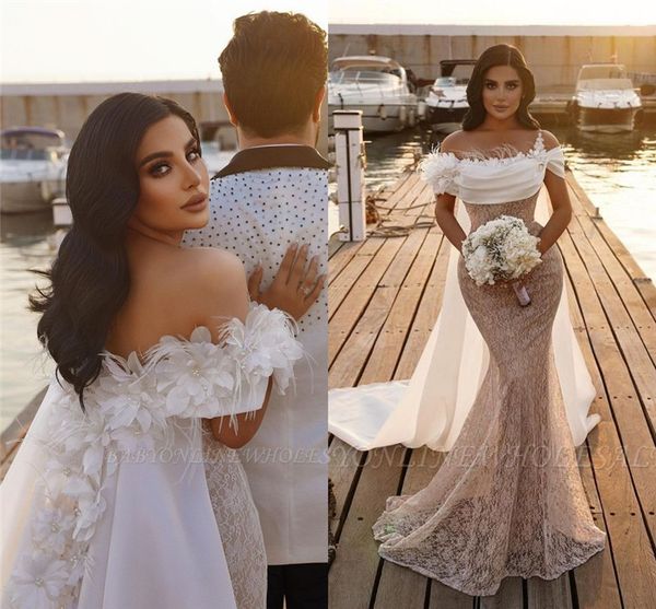 elegant lace mermaid wedding dresses with cape off shoulder appliques beads buttlerfly long arabic dubai bridal reception dress bc15150, White
elegant lace mermaid wedding dresses with cape off shoulder appliques beads buttlerfly long arabic dubai bridal reception dress bc15150, White
