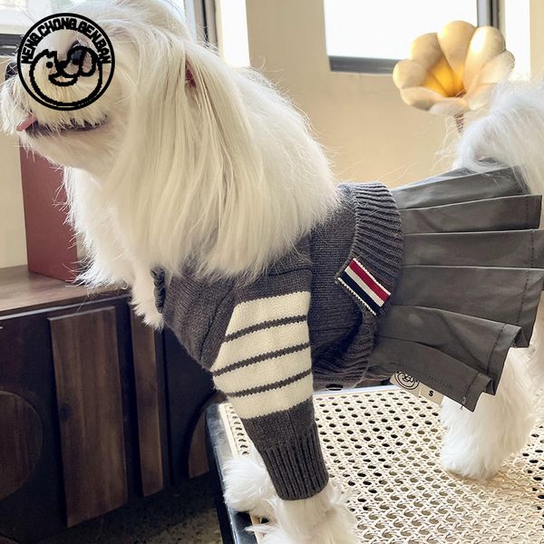 brand pets sweater coat short skirt dog apparel stripe logo pet cardigan dress campus style dogs clothes
brand pets sweater coat short skirt dog apparel stripe logo pet cardigan dress campus style dogs clothes