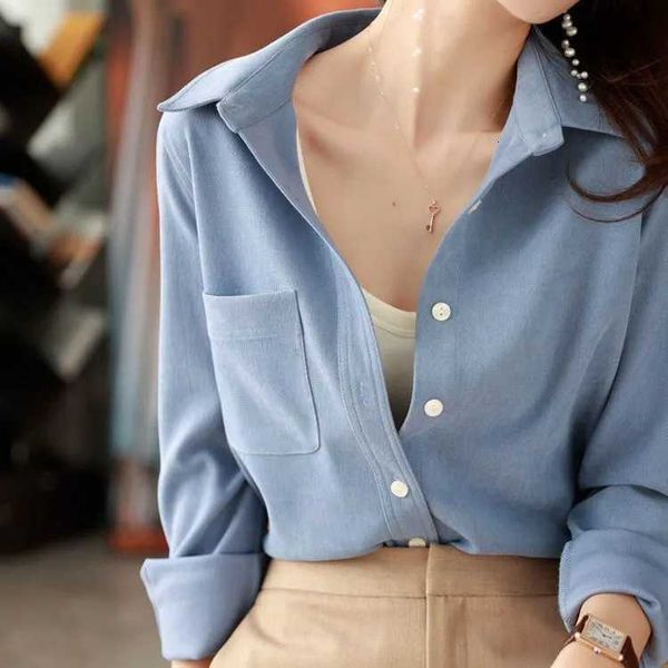 spring and autumn new brushed women's temperament corduroy loose slim bottom women shirt, White
spring and autumn new brushed women's temperament corduroy loose slim bottom women shirt, White