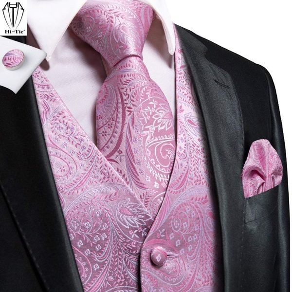 men's vests hi-tie silk mens suit vests pink paisley 4pc woven waistcoat tie pocket square cufflinks set business wedding dress waist j, Black;white
men's vests hi-tie silk mens suit vests pink paisley 4pc woven waistcoat tie pocket square cufflinks set business wedding dress waist j, Black;white