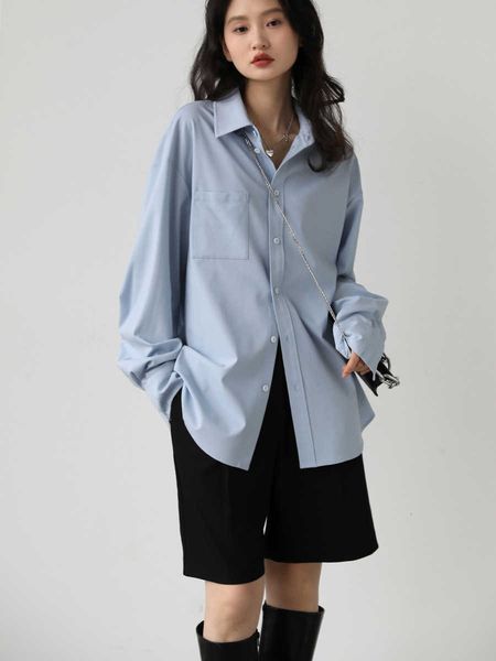 chic ven emotional om simple loose solid casual overlay women's spring shirt blouse woman, White
chic ven emotional om simple loose solid casual overlay women's spring shirt blouse woman, White