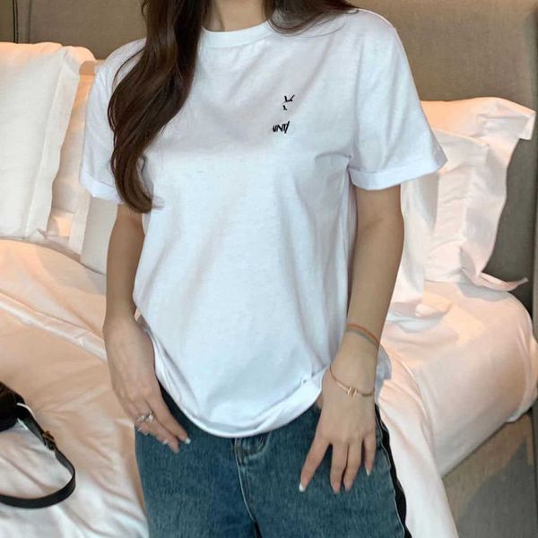 23ss women's brand logo thin casual t-shirt round collar t-shirt large pullover short sleeve spring and summer new, White
23ss women's brand logo thin casual t-shirt round collar t-shirt large pullover short sleeve spring and summer new, White