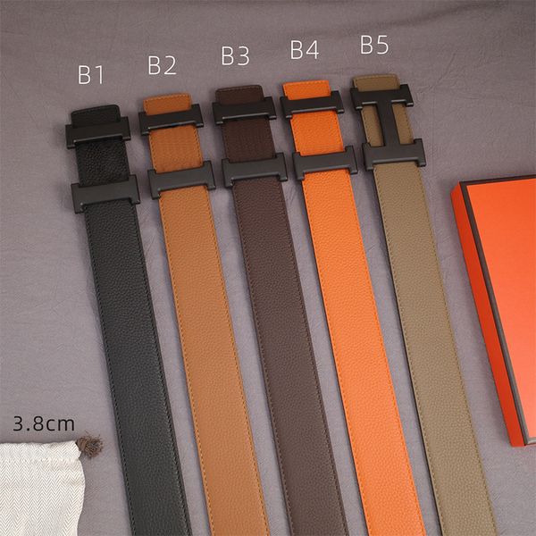 black buckle h belts for men luxury designer belt cowhide leather waistband ladies belts 5 colors, Black;brown
black buckle h belts for men luxury designer belt cowhide leather waistband ladies belts 5 colors, Black;brown