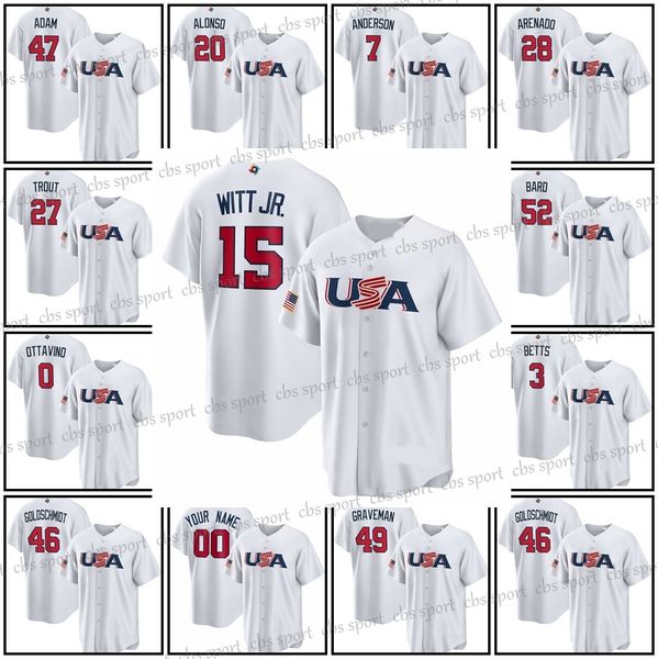 team usa 2023 world baseball classic jersey wbc bobby witt jr mookie betts pete alonso trea turner mike trout j. t. realmuto clayton kershaw, Blue;black
team usa 2023 world baseball classic jersey wbc bobby witt jr mookie betts pete alonso trea turner mike trout j. t. realmuto clayton kershaw, Blue;black