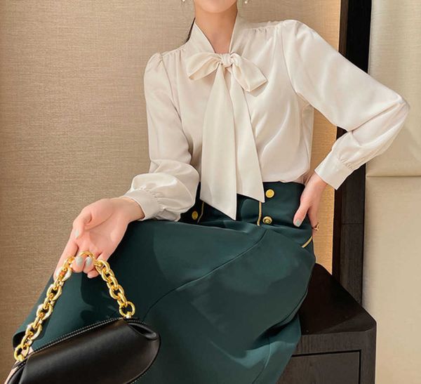 elegant white collar style temperament 2023 autumn and winter new product bow knot long sleeve satin women 8531 shirt
elegant white collar style temperament 2023 autumn and winter new product bow knot long sleeve satin women 8531 shirt