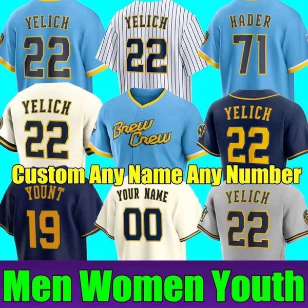 22 christian yelich baseball jersey willy adames milwaukee corbin burnes rowdy tellez brewers hunter renfroe 2022 robin yount brew crew bran, Blue;black
22 christian yelich baseball jersey willy adames milwaukee corbin burnes rowdy tellez brewers hunter renfroe 2022 robin yount brew crew bran, Blue;black