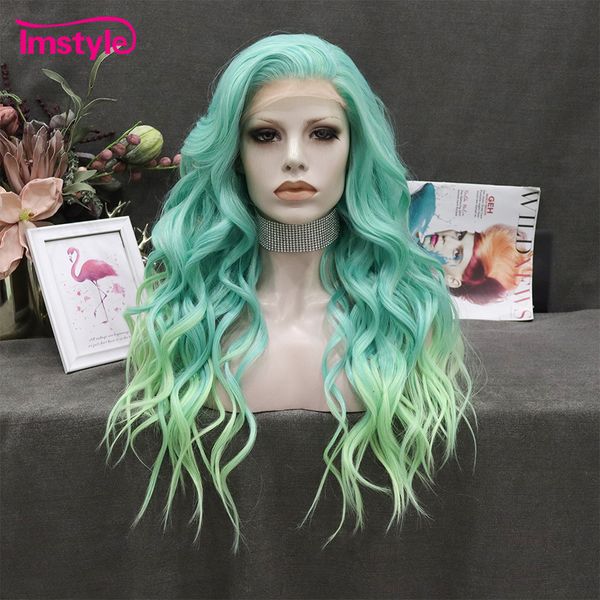 human hair wigs imstyle green ombre synthetic lace front water wave for women heat resistant fiber glueless two tone cosplay 230217, Black
human hair wigs imstyle green ombre synthetic lace front water wave for women heat resistant fiber glueless two tone cosplay 230217, Black