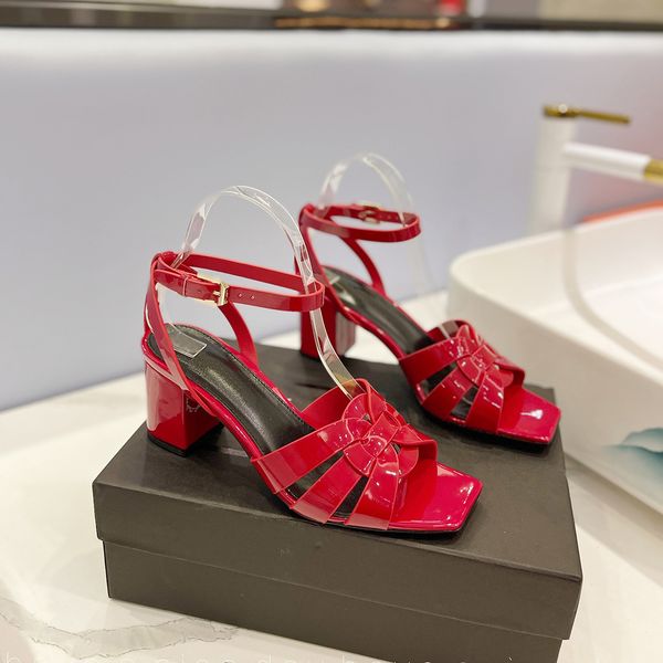 new chunky heel sandals cross woven patent leather 65mm ankle strap thick high heel square toe bare button shoes factory shoes 35-42 with bo, Black
new chunky heel sandals cross woven patent leather 65mm ankle strap thick high heel square toe bare button shoes factory shoes 35-42 with bo, Black