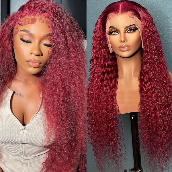 inch deep wave forntal wig burgundy lace front wig for women colored red curly human hair wigs 99j water wave hd lace wig, Black
inch deep wave forntal wig burgundy lace front wig for women colored red curly human hair wigs 99j water wave hd lace wig, Black