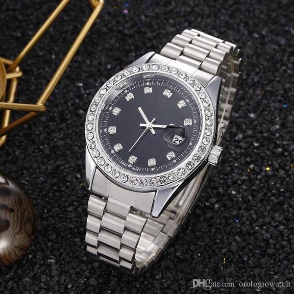 relogio masculino diamond mens watch fashion black dial calendar gold bracelet folding clasp master male 2021 gifts couples11890, Slivery;brown
relogio masculino diamond mens watch fashion black dial calendar gold bracelet folding clasp master male 2021 gifts couples11890, Slivery;brown