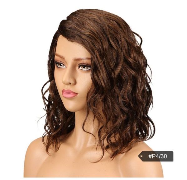 new long brown wave human hair with bangs 14 inch medium length curly bob for lace wigs, Black;brown
new long brown wave human hair with bangs 14 inch medium length curly bob for lace wigs, Black;brown