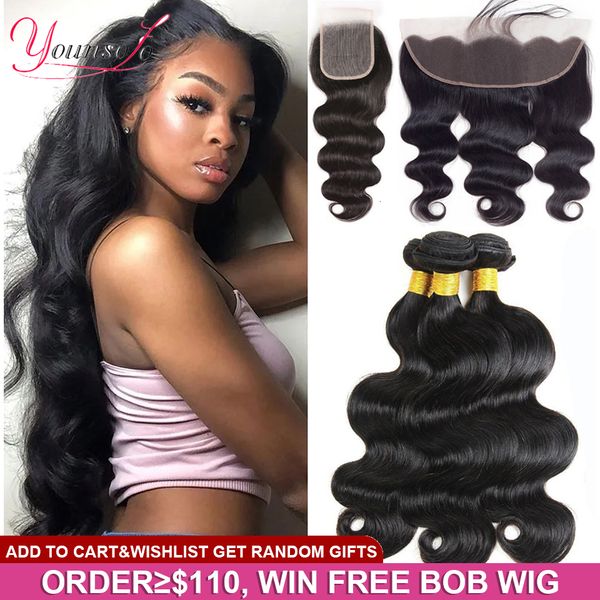hair pieces younsolo human bundles with frontal body wave lace peruvian remy extension 230217, Black;brown
hair pieces younsolo human bundles with frontal body wave lace peruvian remy extension 230217, Black;brown