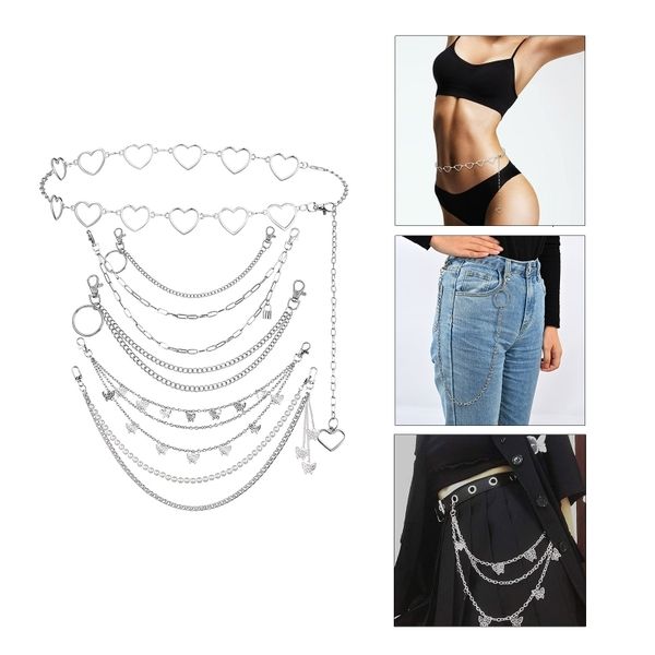 suspenders skirts pants chain multi layer s pendant charm waist for teenagers 101a 230217, Black;white
suspenders skirts pants chain multi layer s pendant charm waist for teenagers 101a 230217, Black;white