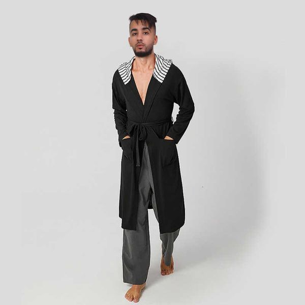nightgown spring and summer bathrobe men's thin light striped long-sleeved household clothes
nightgown spring and summer bathrobe men's thin light striped long-sleeved household clothes