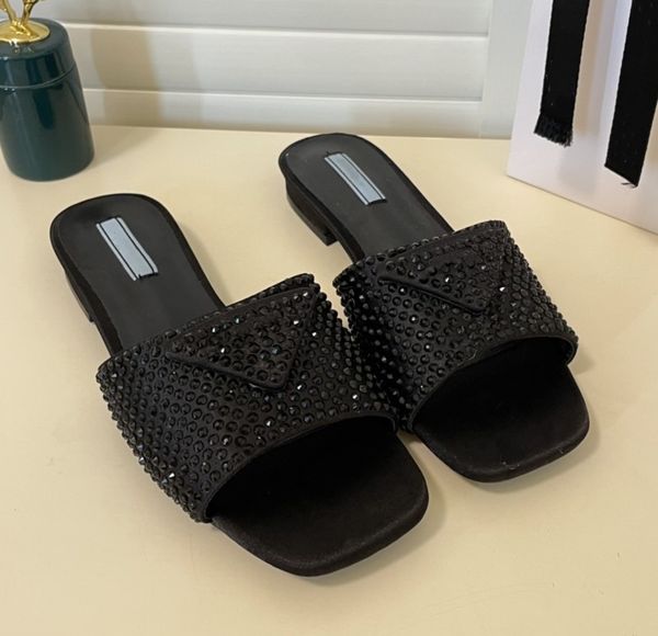 brand designer shoes women's rhinestone flat slippers summer new triangle slippers flip flops slides luxury slippers size 35-40, Black
brand designer shoes women's rhinestone flat slippers summer new triangle slippers flip flops slides luxury slippers size 35-40, Black