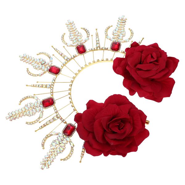 headbands headband goddess hair headpieceflower floral gothic tiara band party decorativerose headwear veil egyptian greek hairband 230217, Silver 
headbands headband goddess hair headpieceflower floral gothic tiara band party decorativerose headwear veil egyptian greek hairband 230217, Silver