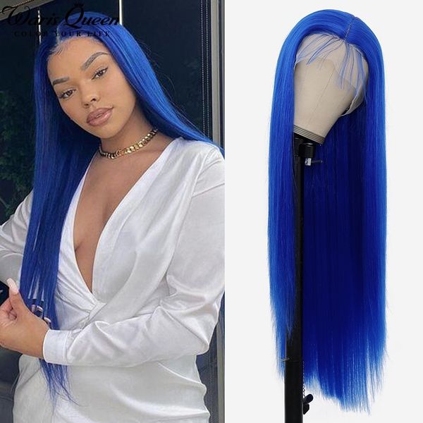human hair wigs blue straight synthetic lace front for black women with baby 26inch 180 density heat resistant perruques dentelle 230217
human hair wigs blue straight synthetic lace front for black women with baby 26inch 180 density heat resistant perruques dentelle 230217