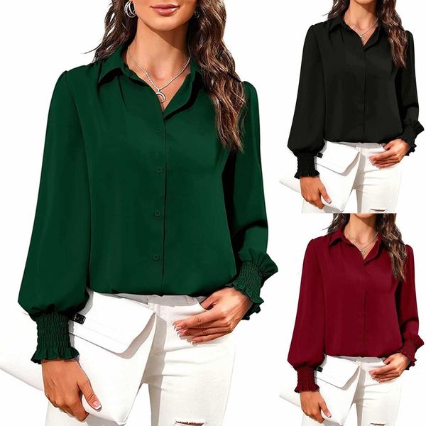 autumn and winter 2023 new lapel lantern long-sleeved solid color women's shirt for women, White
autumn and winter 2023 new lapel lantern long-sleeved solid color women's shirt for women, White
