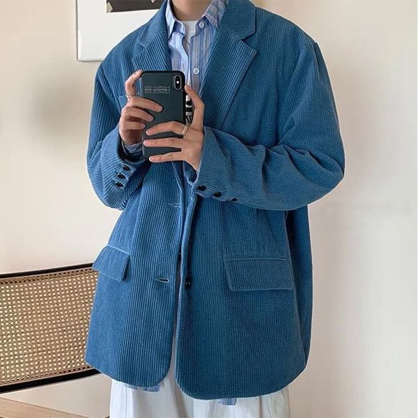 men s jackets blue corduroy for men casual suit spring autumn long sleeves coat fashion trend plus size vintage y2k male clothing 230217, Black;brown
men s jackets blue corduroy for men casual suit spring autumn long sleeves coat fashion trend plus size vintage y2k male clothing 230217, Black;brown