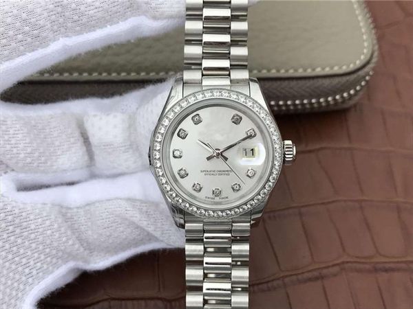 luxury watch 28mm 2236 mechanical movement stainless steel case with fine steel strap female diamond watch, Slivery;golden
luxury watch 28mm 2236 mechanical movement stainless steel case with fine steel strap female diamond watch, Slivery;golden