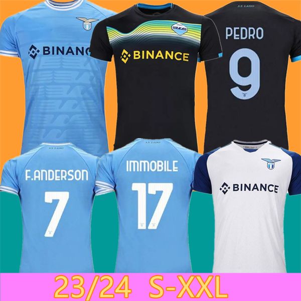 23/24 lazio immobile soccer jerseys romagnoli immobile luis bastos sergej badelj lucas j.correa zaccagni marusic maglie kits sock full sets, Black;yellow
23/24 lazio immobile soccer jerseys romagnoli immobile luis bastos sergej badelj lucas j.correa zaccagni marusic maglie kits sock full sets, Black;yellow