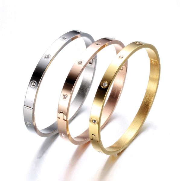 gold bracelet for women luxury brand crystal lover bracelet bangles stainless steel bangle with cubic zirconia golden women jewelry gift acc, Black
gold bracelet for women luxury brand crystal lover bracelet bangles stainless steel bangle with cubic zirconia golden women jewelry gift acc, Black