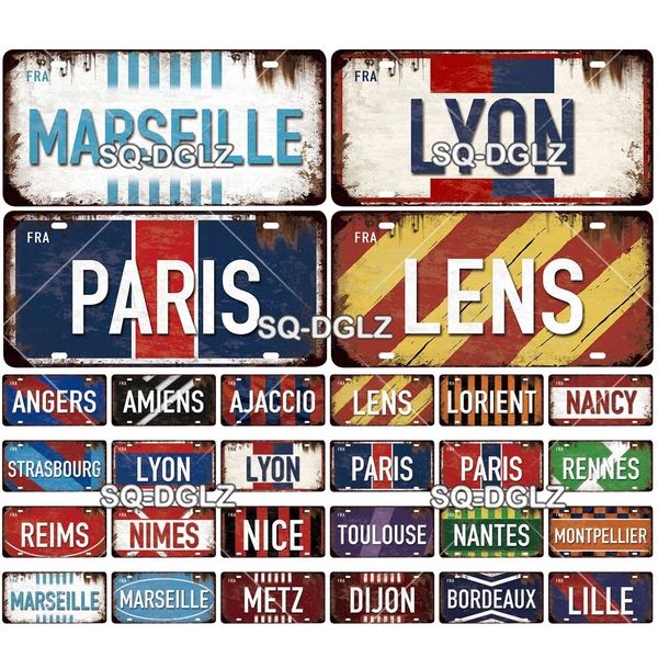 france city license plate metal sign tin signs vintage plaque tin sign wall decor bar decor paris lyon marseille flag poster car license dec 
france city license plate metal sign tin signs vintage plaque tin sign wall decor bar decor paris lyon marseille flag poster car license dec