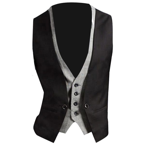 men's vests men formal waistcoat vest business solid color single button vest gilet fake two-pieces v neck casual s-lim chalecos para h, Black;white
men's vests men formal waistcoat vest business solid color single button vest gilet fake two-pieces v neck casual s-lim chalecos para h, Black;white