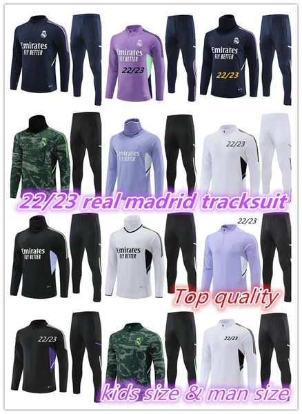 22 23 real madrids tracksuits kids training suit jerseys soccer tracksuit jacket set 2022 2023 chandal futbol football survetement kids men, Black
22 23 real madrids tracksuits kids training suit jerseys soccer tracksuit jacket set 2022 2023 chandal futbol football survetement kids men, Black