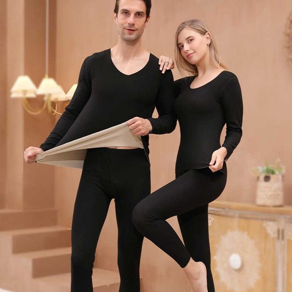 women's wear 2022 new winter de rong thermal underwear set double sided brushed ab surface thermostatic heating for men and women, Black;pink
women's wear 2022 new winter de rong thermal underwear set double sided brushed ab surface thermostatic heating for men and women, Black;pink