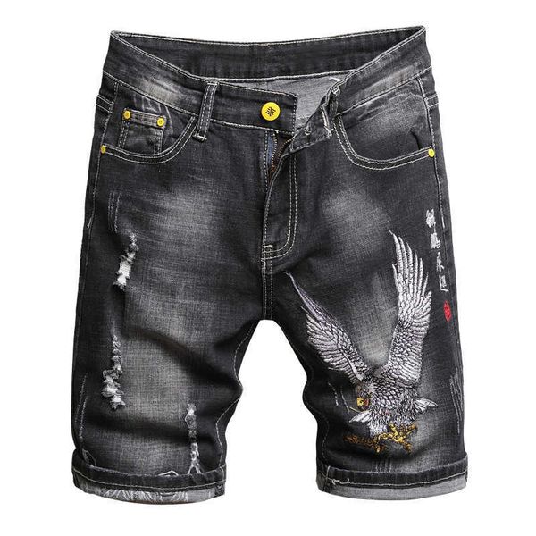 men's shorts summer fashion men's denim shorts chinese style embroidery classic black stretch slim casual short jeans trend street, White;black
men's shorts summer fashion men's denim shorts chinese style embroidery classic black stretch slim casual short jeans trend street, White;black