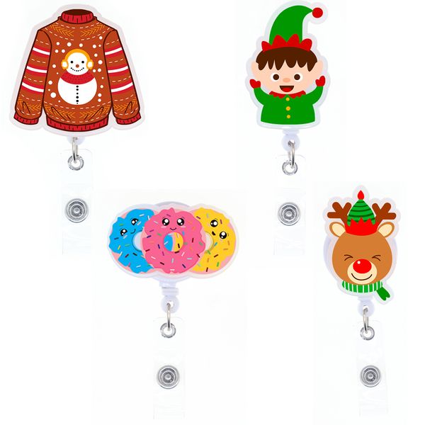 10 pcs/lot key rings snowman doughnut deer nurse doctor acrylic retractable christmas badge holder id name card for healthcare worker access, Slivery;golden
10 pcs/lot key rings snowman doughnut deer nurse doctor acrylic retractable christmas badge holder id name card for healthcare worker access, Slivery;golden
